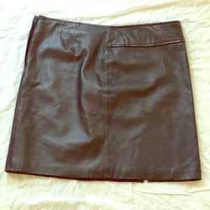 Newport News Leather Mini Skirt